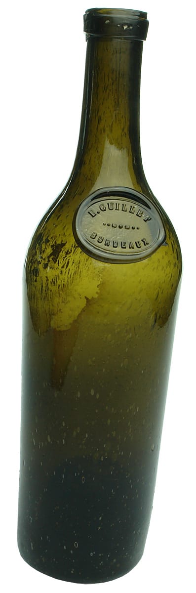 Guillet Bordeaux Sealed Wine Cognac Bottle