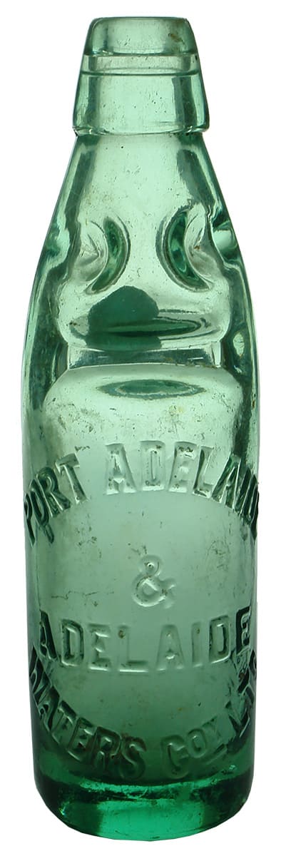 Port Adelaide Aerated Waters Codd Marble Bottle
