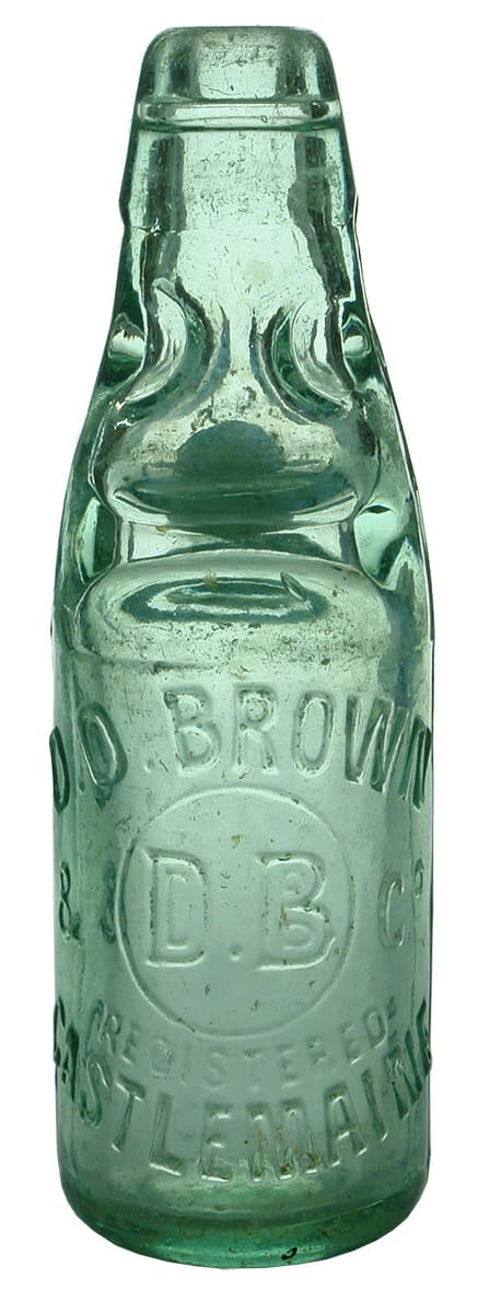 Brown Castlemaine Antique Codd Marble Bottle