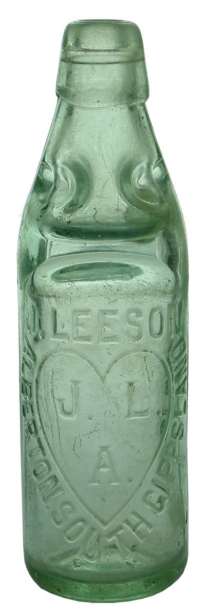 Leeson Alberton South Gippsland Loveheart Codd Bottle