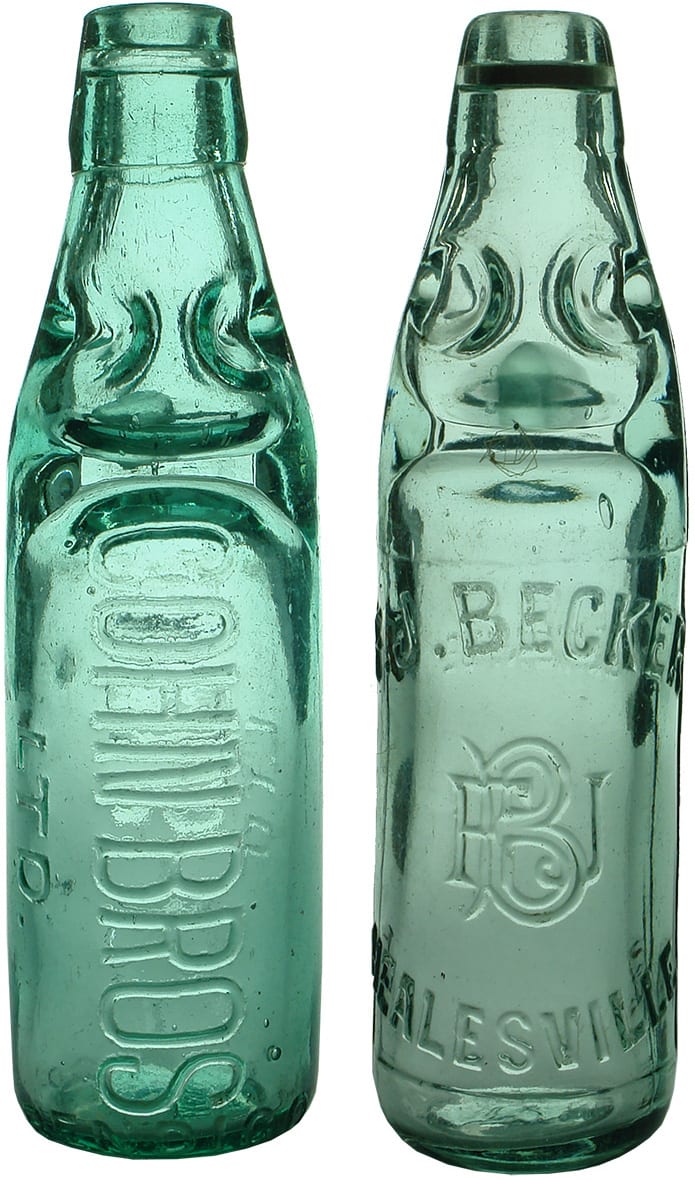Cohn Becker Antique Codd Marble Bottles