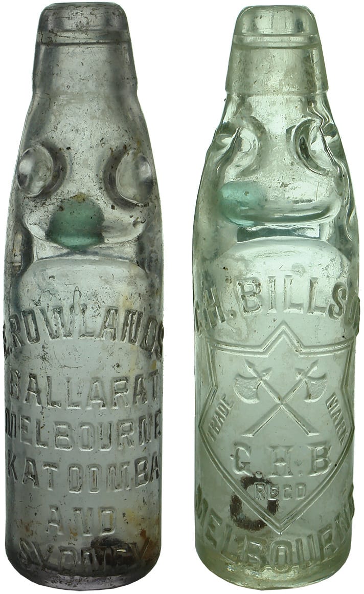 Rowlands Billson Antique Codd Marble Bottles