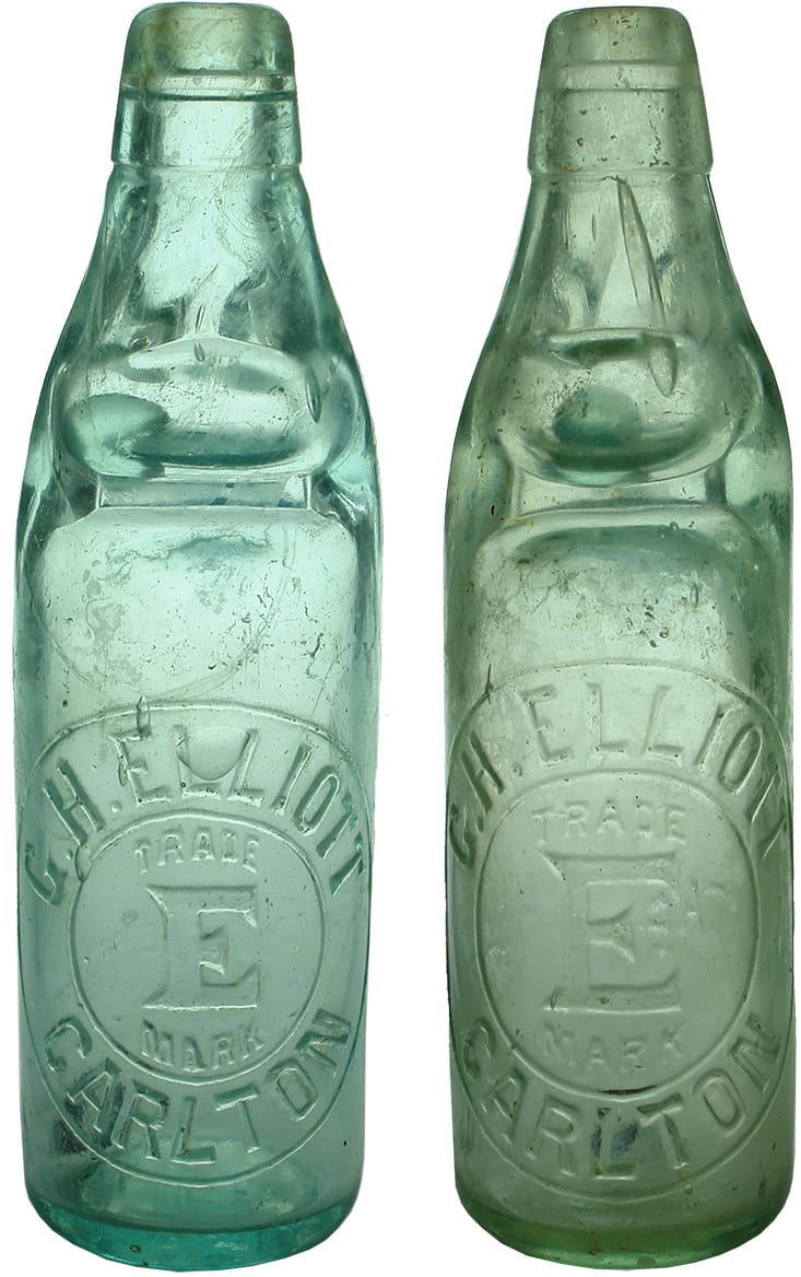 Elliott Carlton Antique Codd Marble Bottles