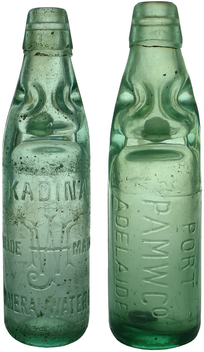 Kadina Port Adelaide Antique Codd Bottles