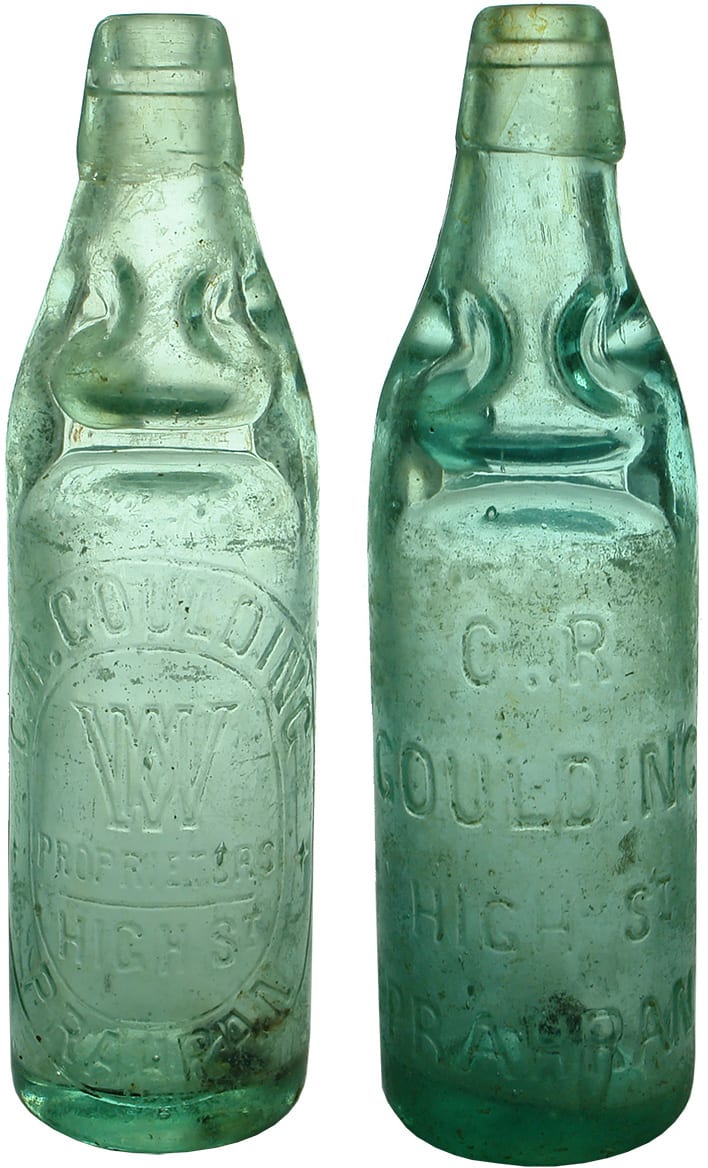 Goulding Prahran Antique Codd Marble Bottles