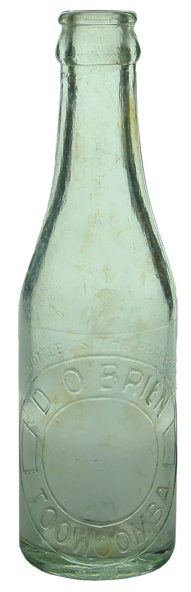 O'Brien Toowoomba Crown Seal Soft Drink Bottle