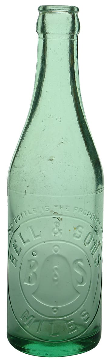 Bell Miles Vintage Crown Seal Soft Drink Bottle