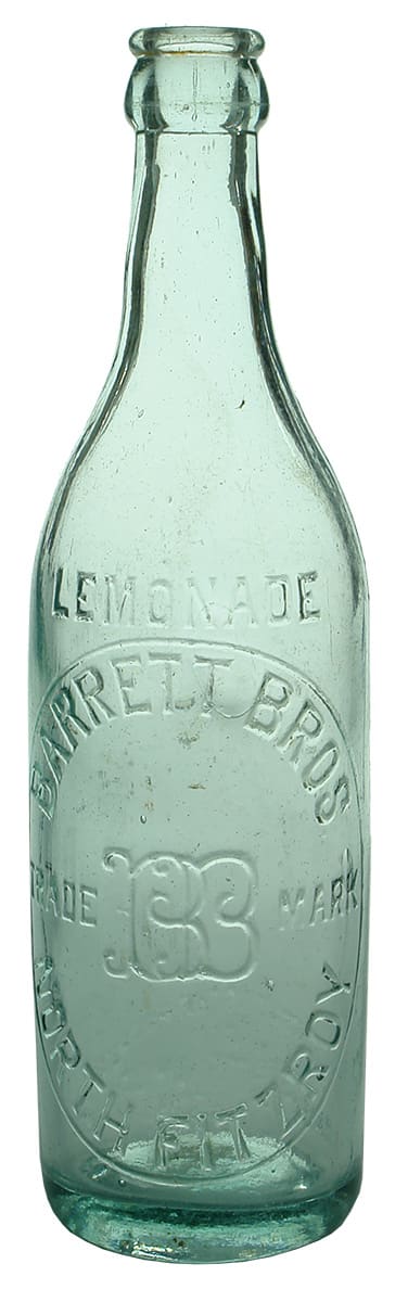 Barrett Bros North Fitzroy Lemonade Crown Seal Bottle