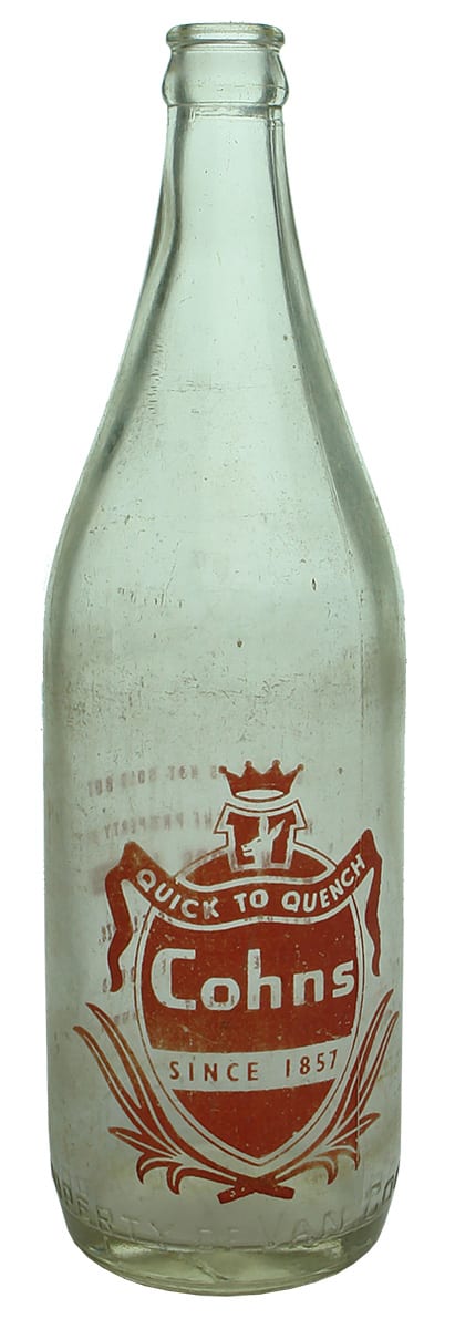 Cohn Bros Van Cooth Ceramic Label Crown Seal Bottle