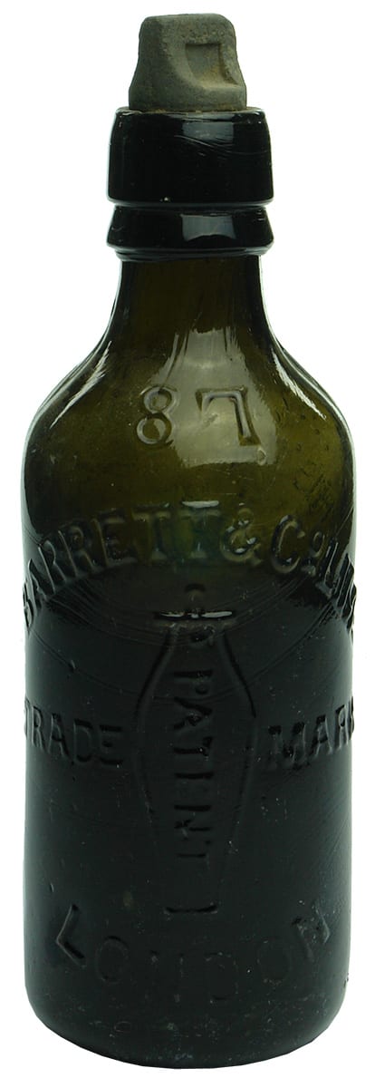 Barrett London Black Glass Internal Thread Bottle