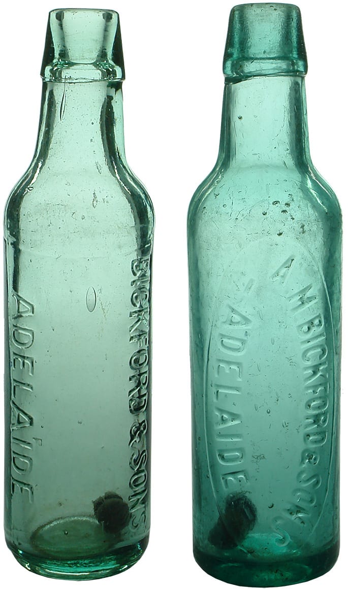 Bickford Adelaide Antique Lamont Bottles