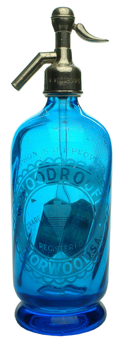 Woodroofe Norwood Blue Glass Soda Syphon
