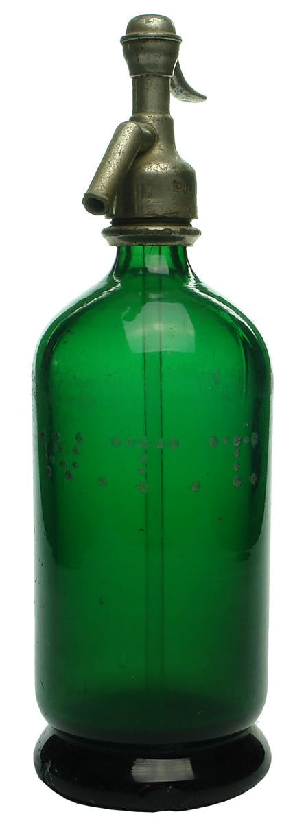 WTT Thornley Sale Green Glass Soda Syphon