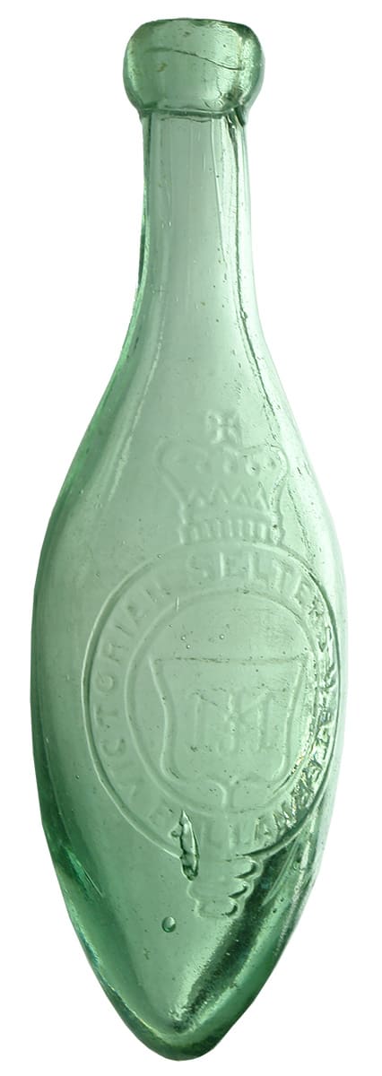 Victorian Selters Water Ballan Antique Torpedo Bottle
