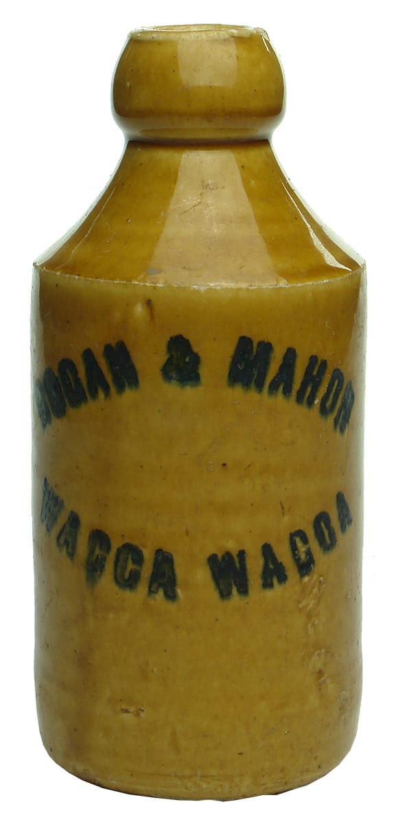 Hogan Mahon Wagga Wagga Stone Ginger Beer Bottle