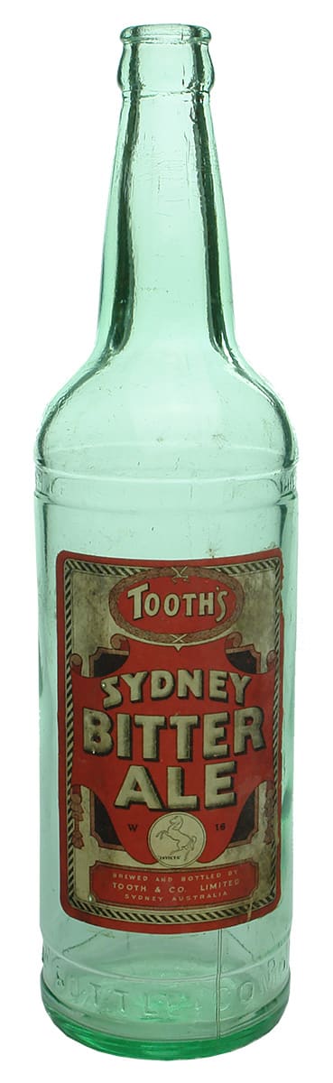 NSW Bottle Company Tooths Sydney Bitter Ale Labelled Beer Bottle