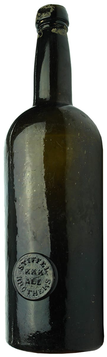 Stiffel Brothers KKK Ale Antique Black Glass Bottle