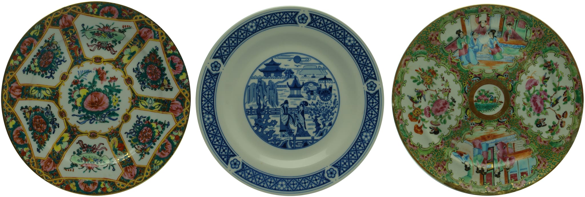 Chinese style ceramic plates