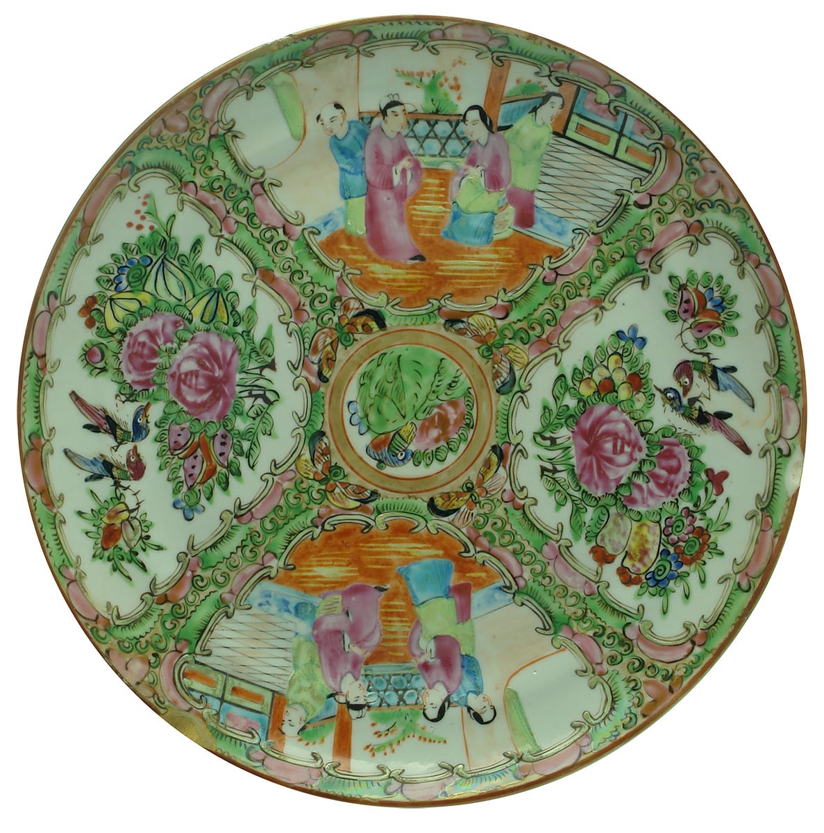 Chinese enamelled ceramic plate