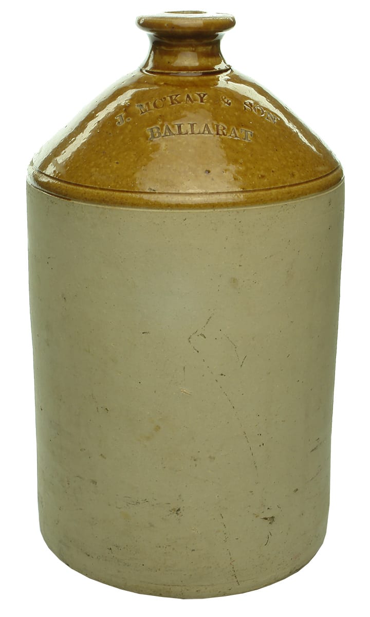 McKay Ballarat Impressed Stoneware Demijohn