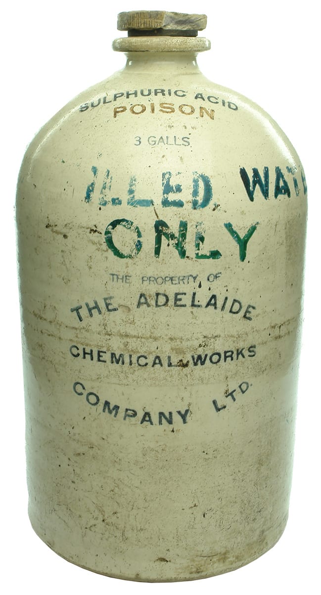 Adelaide Chemical Works Stoneware Demijohn