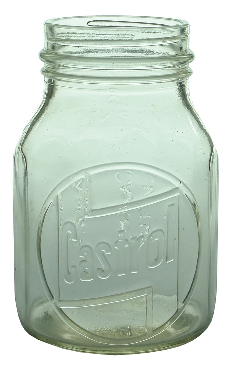 Castrol Glass Oil Bottle