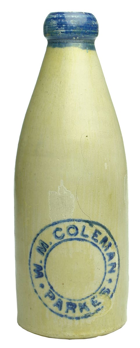 Coleman Parkes Blue Lip Stoneware Ginger Beer Bottle