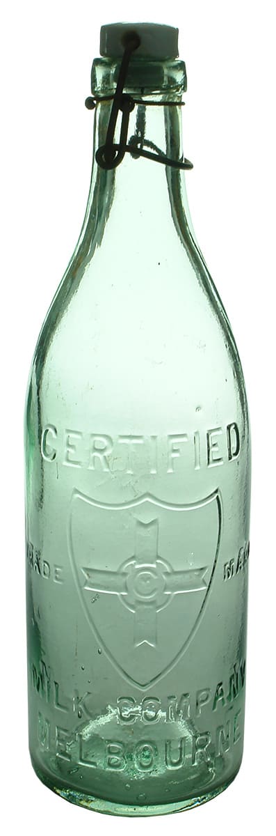 Certified Milk Company Melbourne Lightning Stopper Milk Bottle