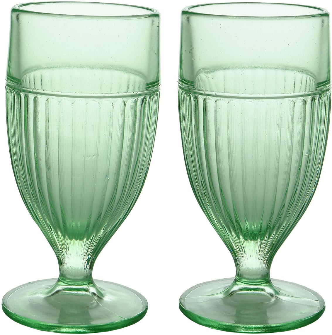 Uranium Glass Soda Glasses