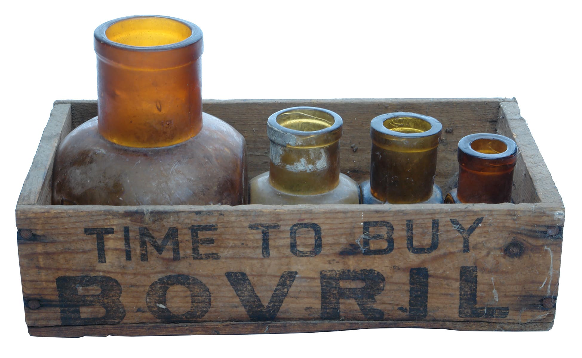 Bovril box and Bottles