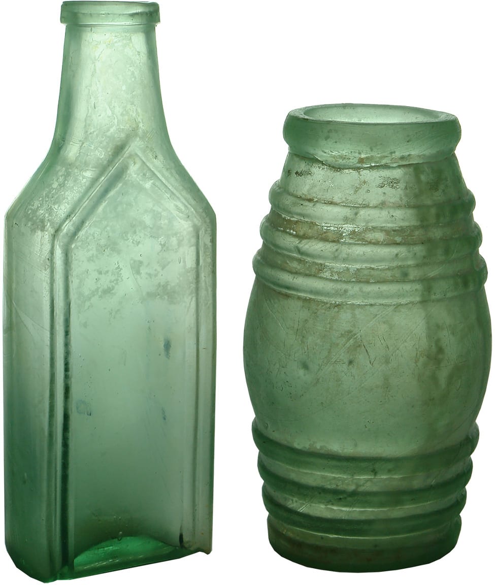 Antique Chutney Mustard Bottles Jars