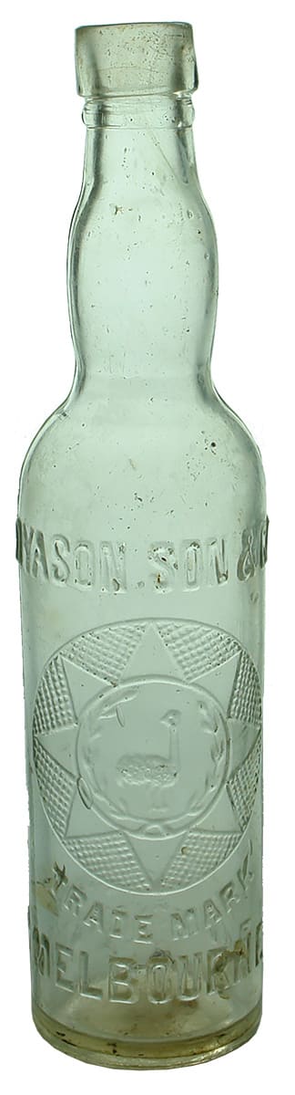 Dyason Melbourne Emu Antique Cordial Sauce Bottle