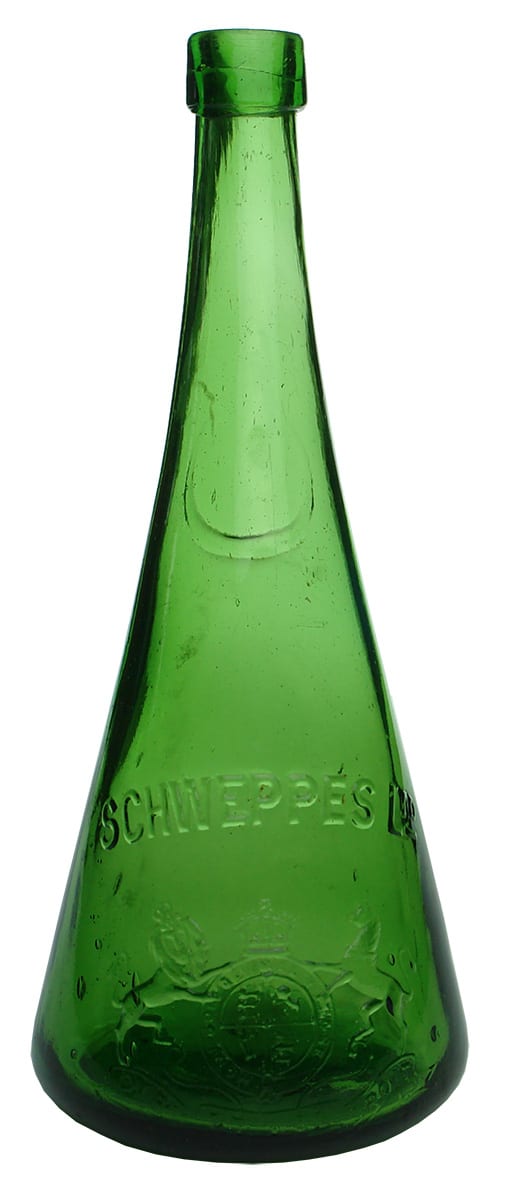 Schweppes Coat of Arms Conical Cordial Bottle