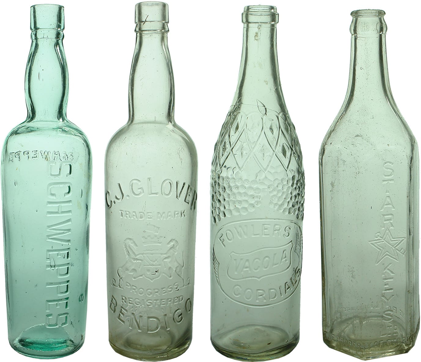 Antique Cordial Lime Lemon Antique Bottles