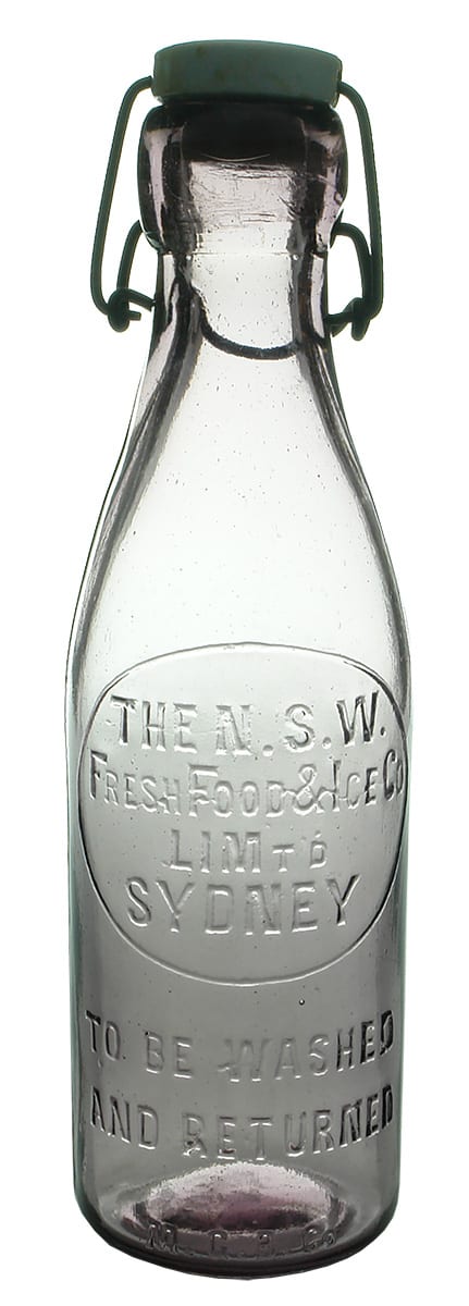 NSW Fresh Food Ice Sydney Lightning Stopper Milk Bottle