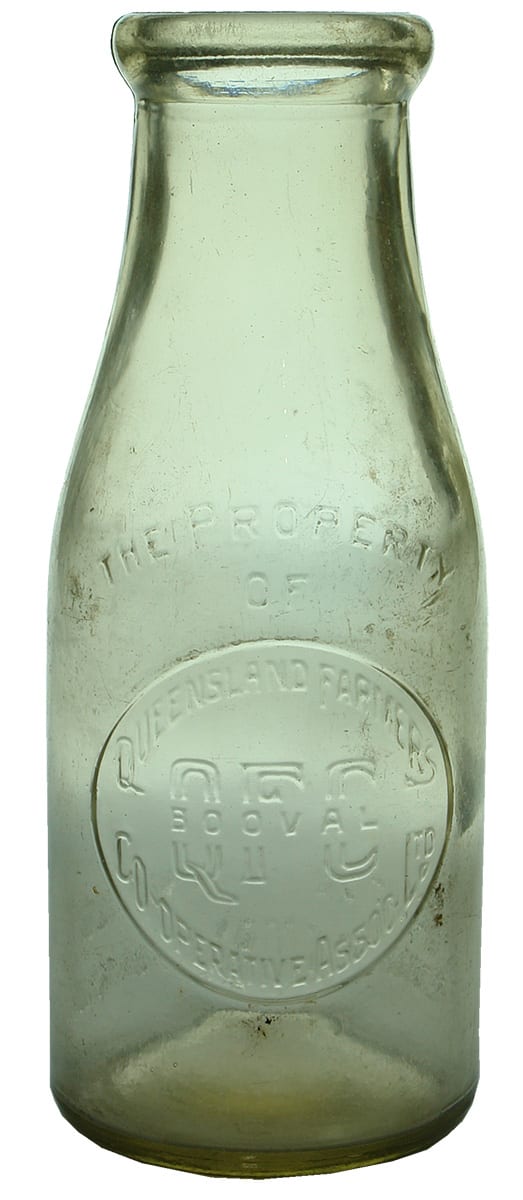 Queensland Farmers Booval Vintage Milk Bottle