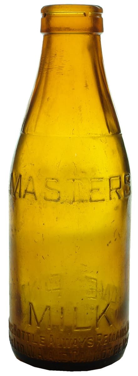 Masters Milk Amber Glass Bottle