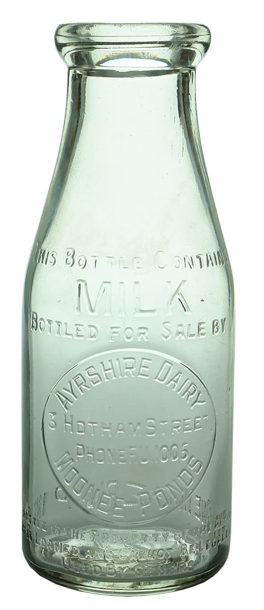 Ayrshire Dairy Moonee Ponds Vintage Bottle