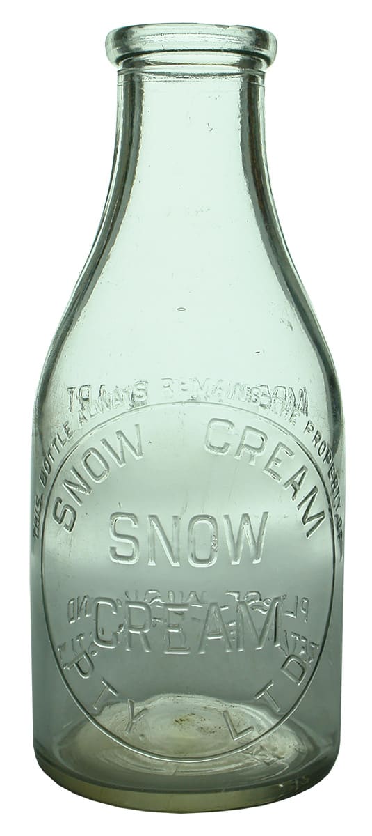 Snow Cream Vintage Milk Bottle