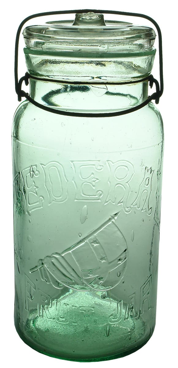 Federal Flag Fruit Preserving Jar