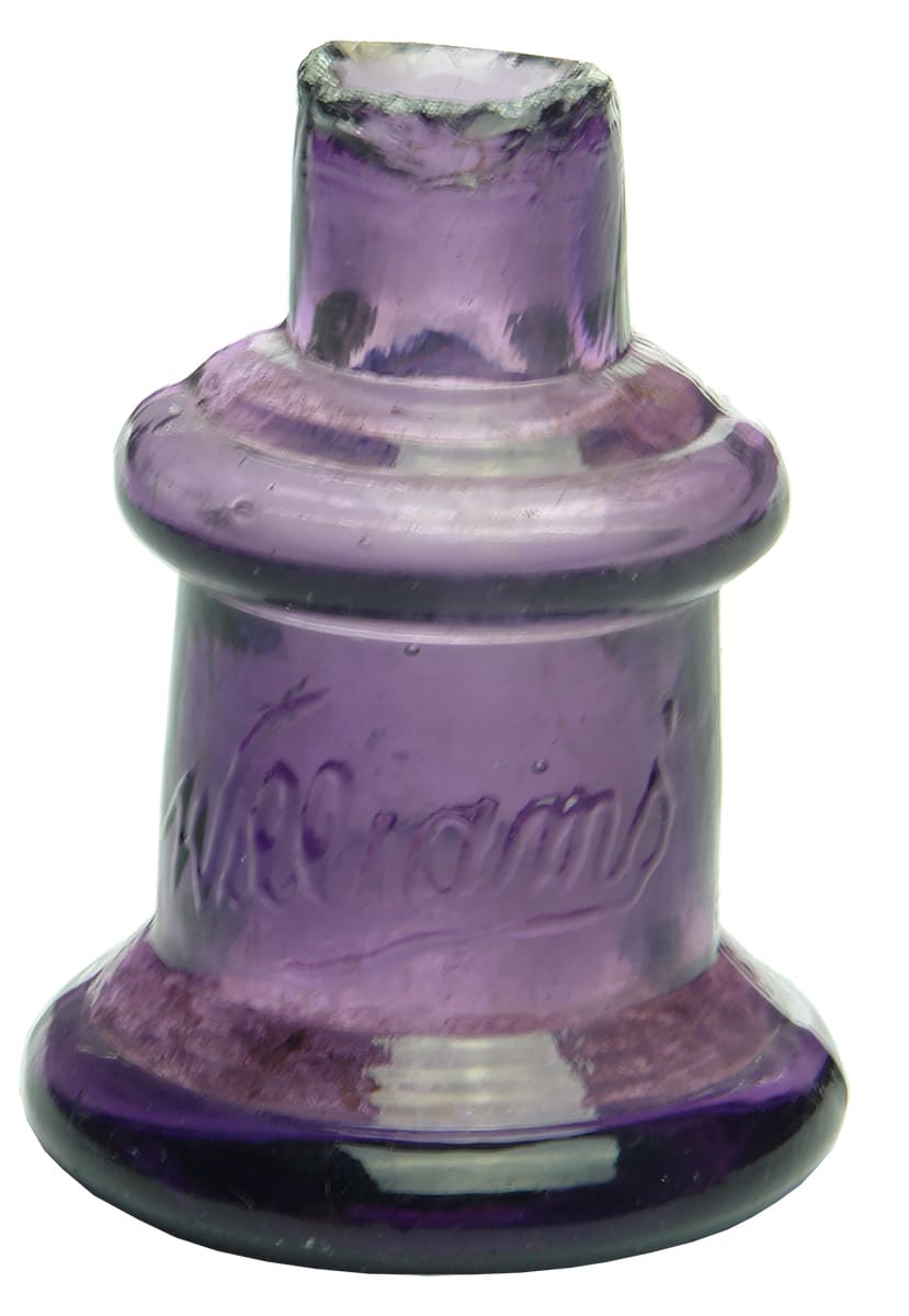 Williams Amethyst Glass Ink Bottle