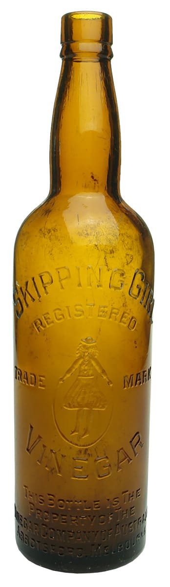 Skipping Girl Vinegar Abbotsford Glass Bottle