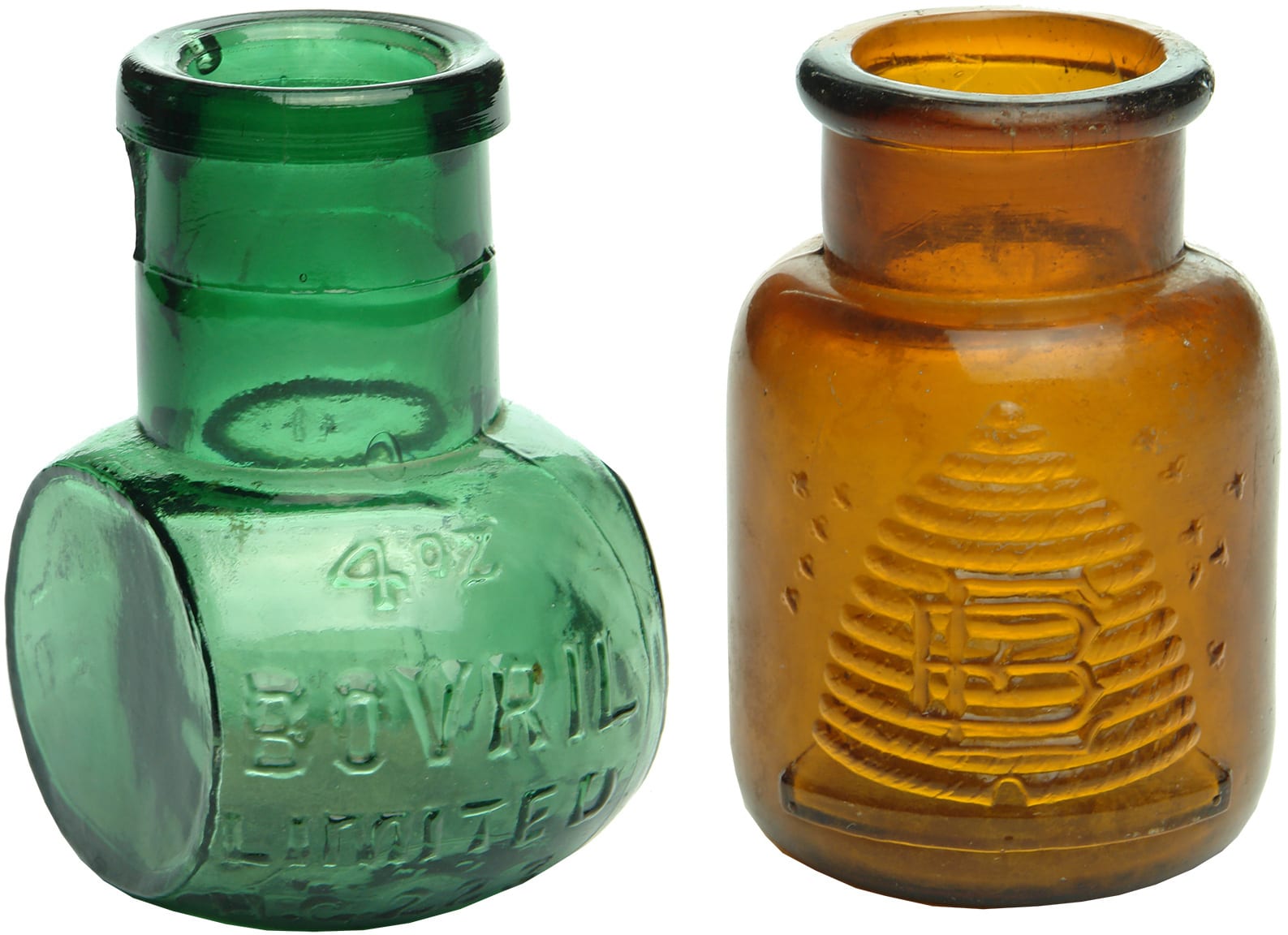 Bovril Beehive Vintage Glass Bottles