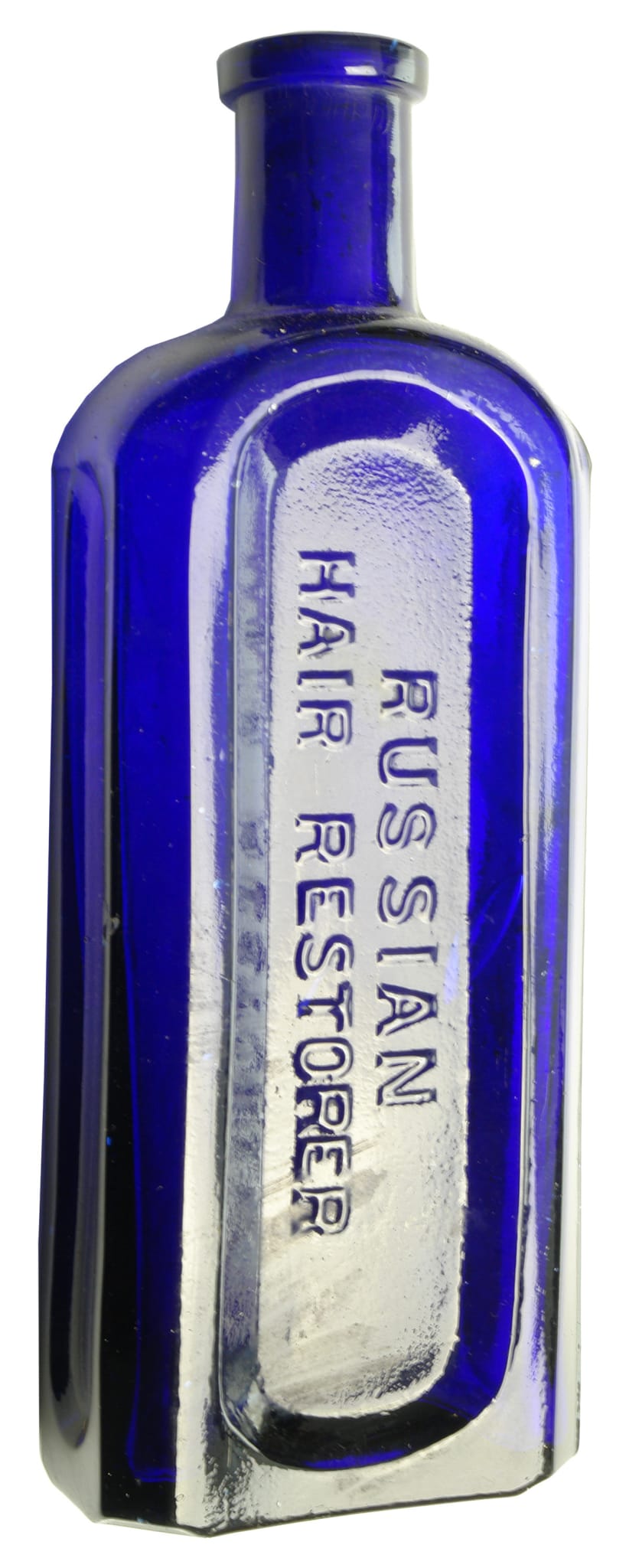 Russian Hair Restorer Cobalt Blue Bottle