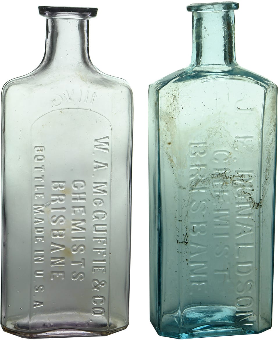 Brisbane Antique Chemist Prescription Bottles