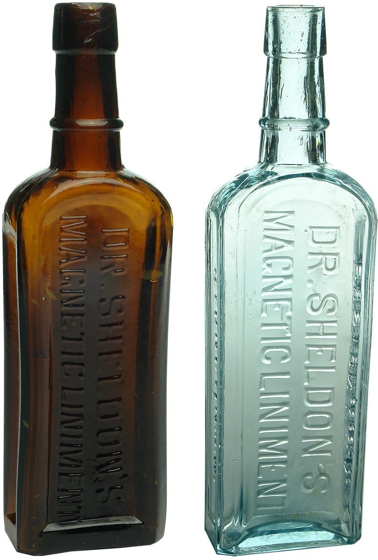 Dr Sheldon's Magnetic Liniment Antique Bottles