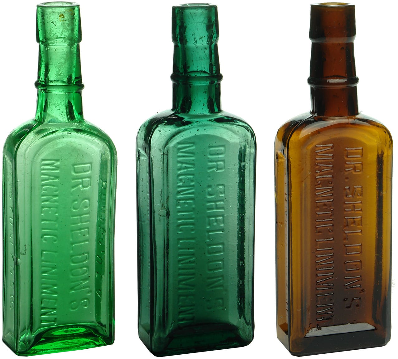 Dr Sheldon's Magnetic Liniment Antique Bottles