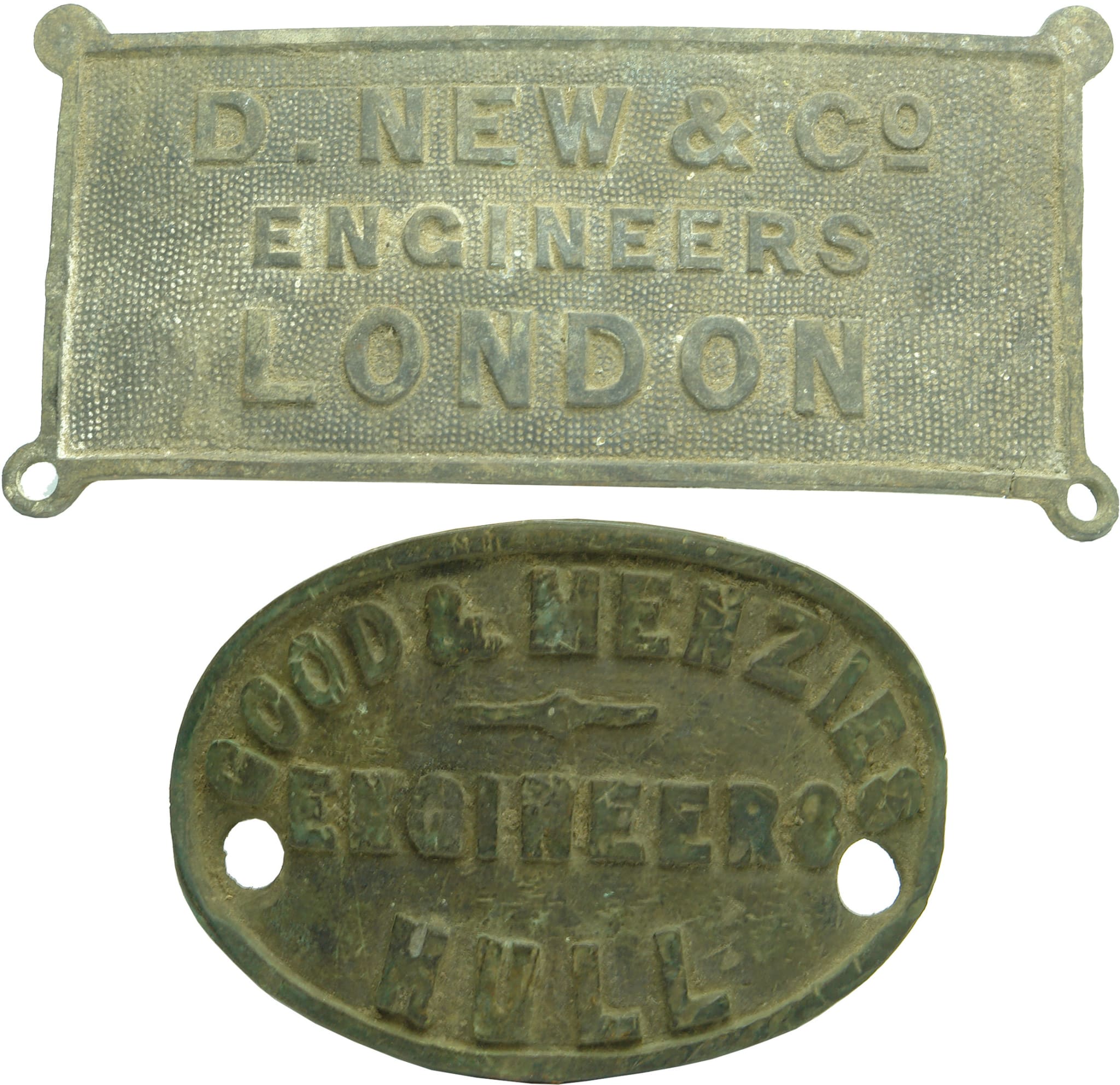 New London Good Menzies Hull Metal Plaques