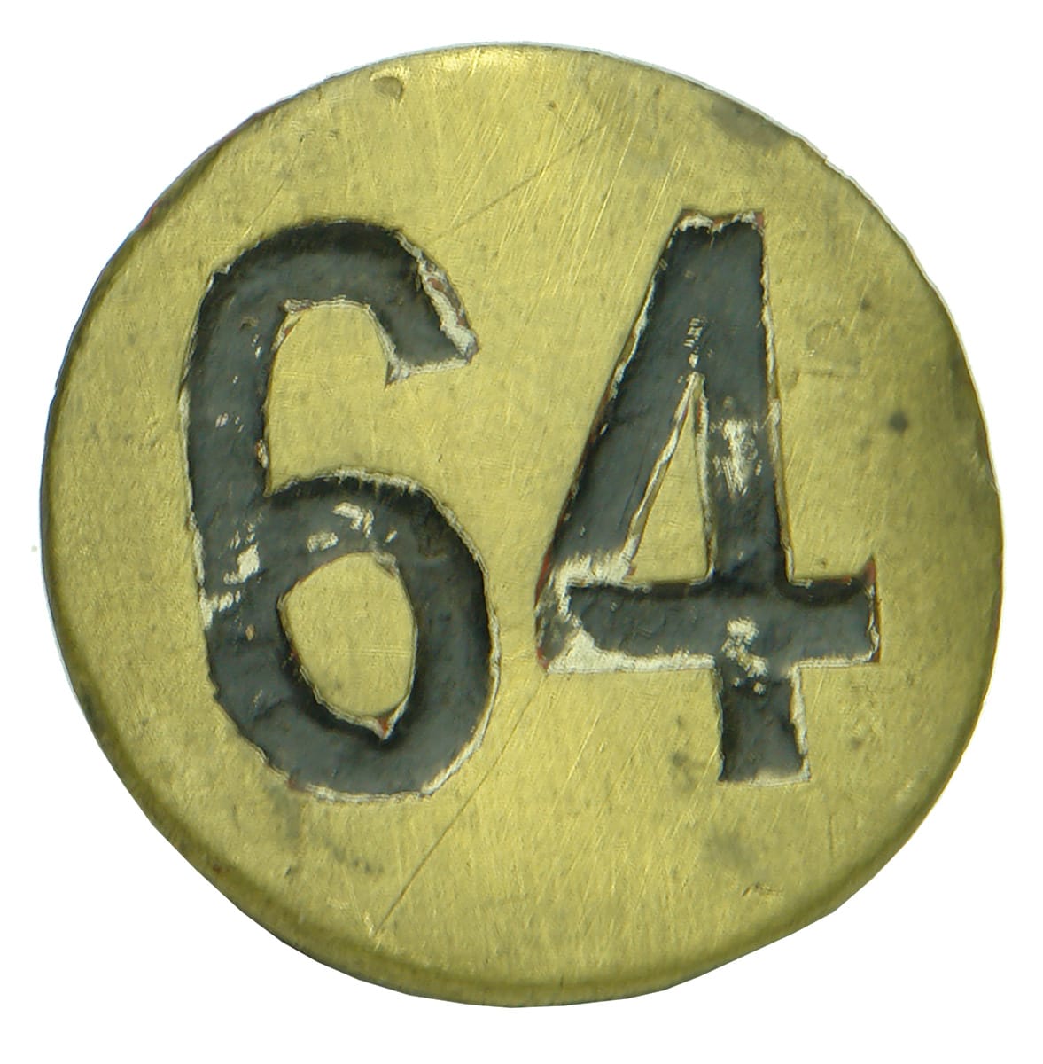 Brass Railway Carriage Cabin Number