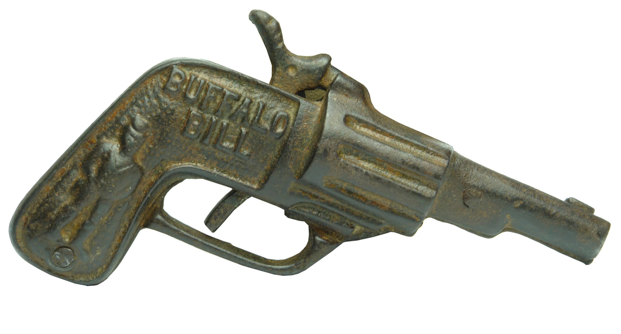 Cast Iron Buffalo Bill Toy Cap Gun Pistol